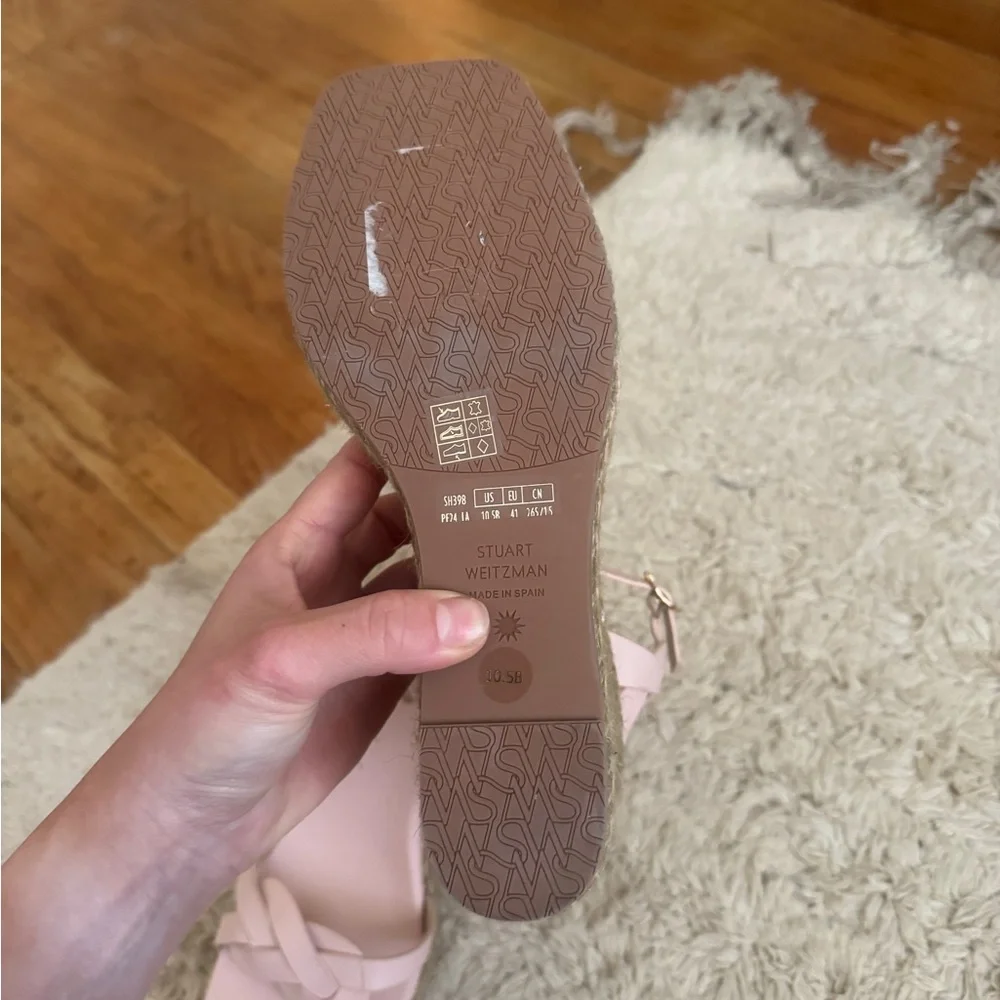 NEW Stuart Weitzman Braida Max Espadrille Wedge in Rosewater Pink Size 10.5 - Picture 7 of 7